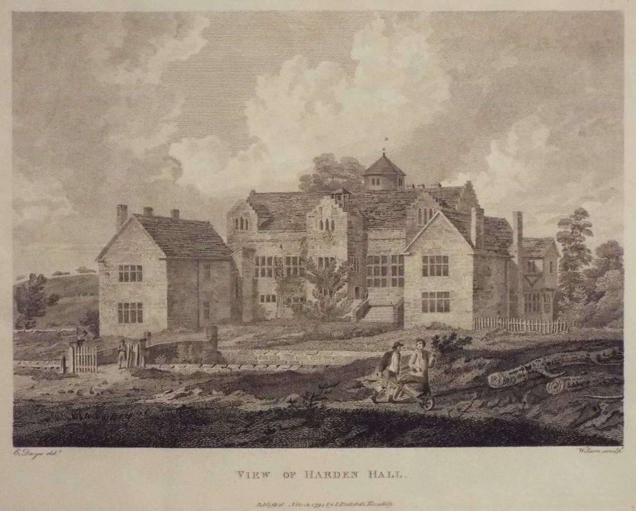Print - View of Harden Hall. - 